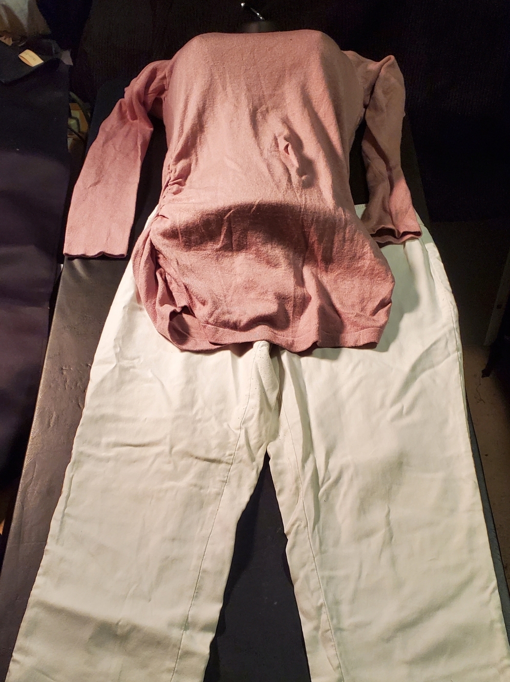 Hippie Rose Pink Size Xs Long Sleeve Top& Est. 1946 White Size 6 Dress Pant